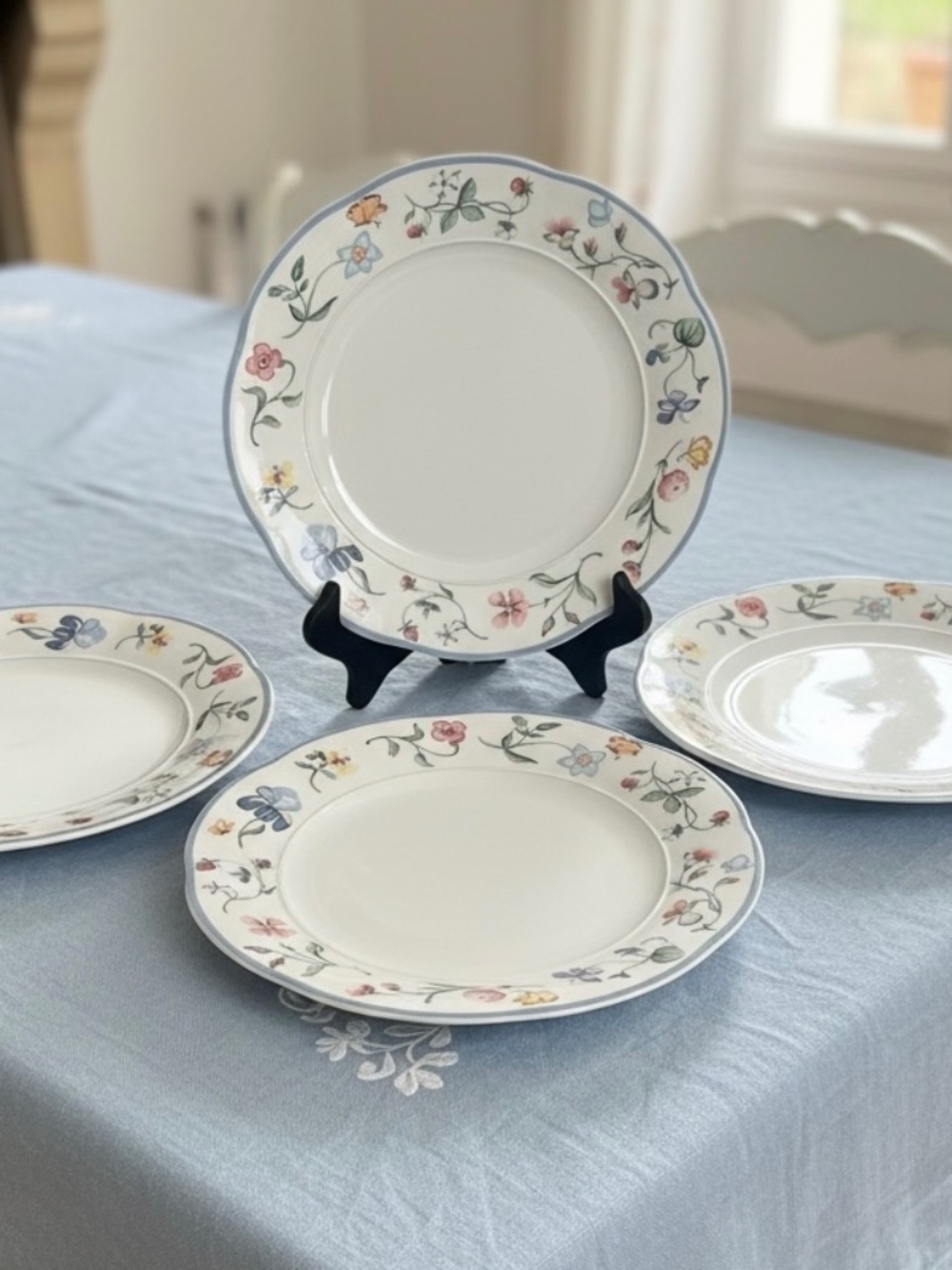 Villeroy & Boch Mariposa Bone China Dinner Plates / Set of 4